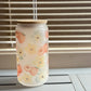 Peach 18oz frosted libbey glass cup - MKcreativeprints